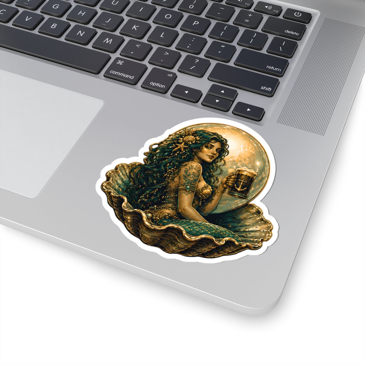 The Murky Pearl Mermaid Kiss-Cut Sticker | Fantasy Mermaid Vinyl Decal