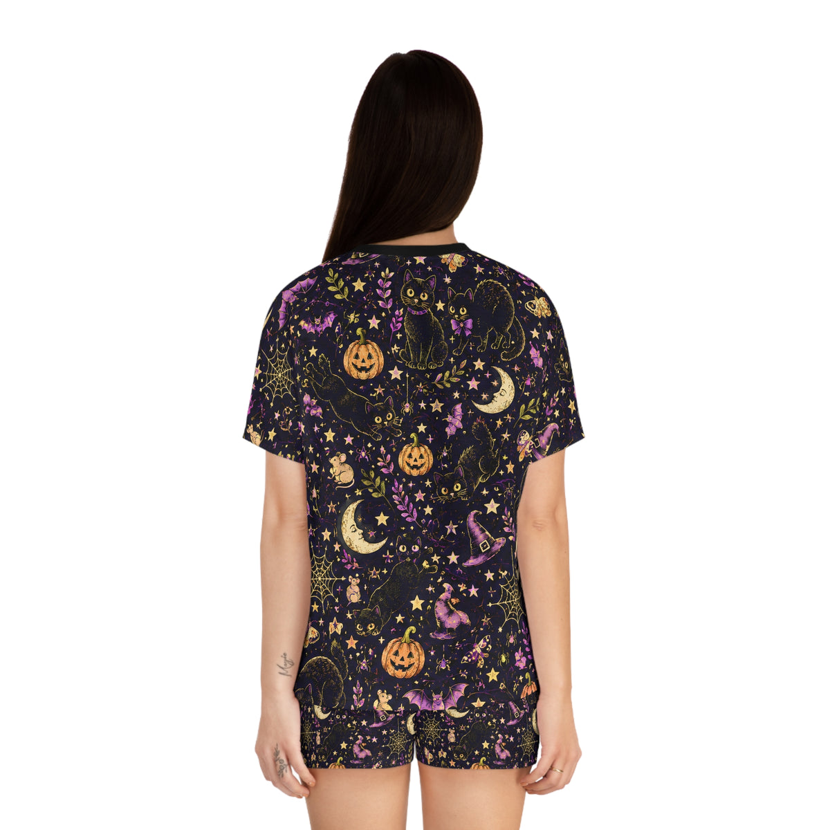 Whimsical Halloween Night Pajama Set | Short Pajama Set