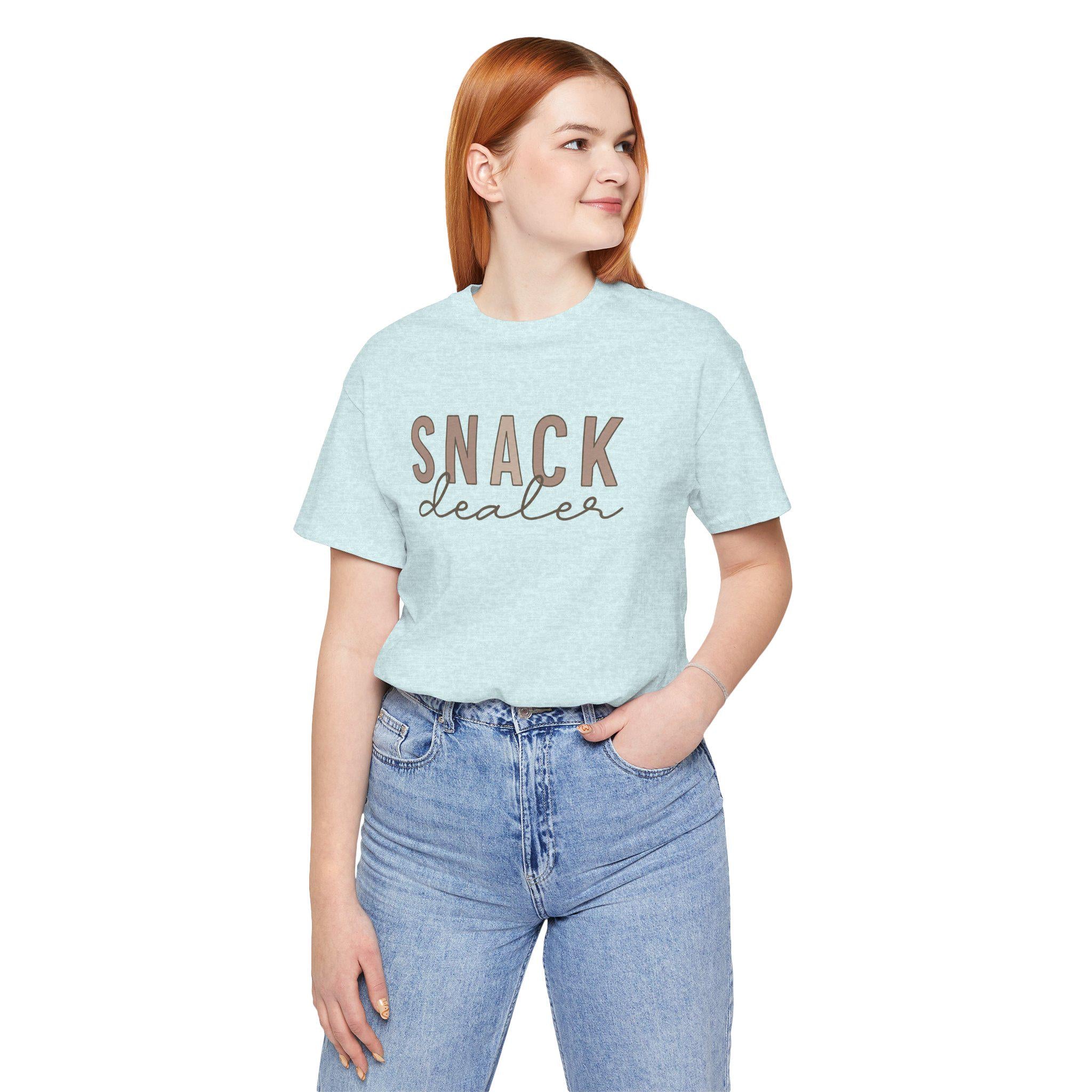 Snack Dealer Shirt, Funny Mom Life Tee, Minimalist Script, Gift for Mom