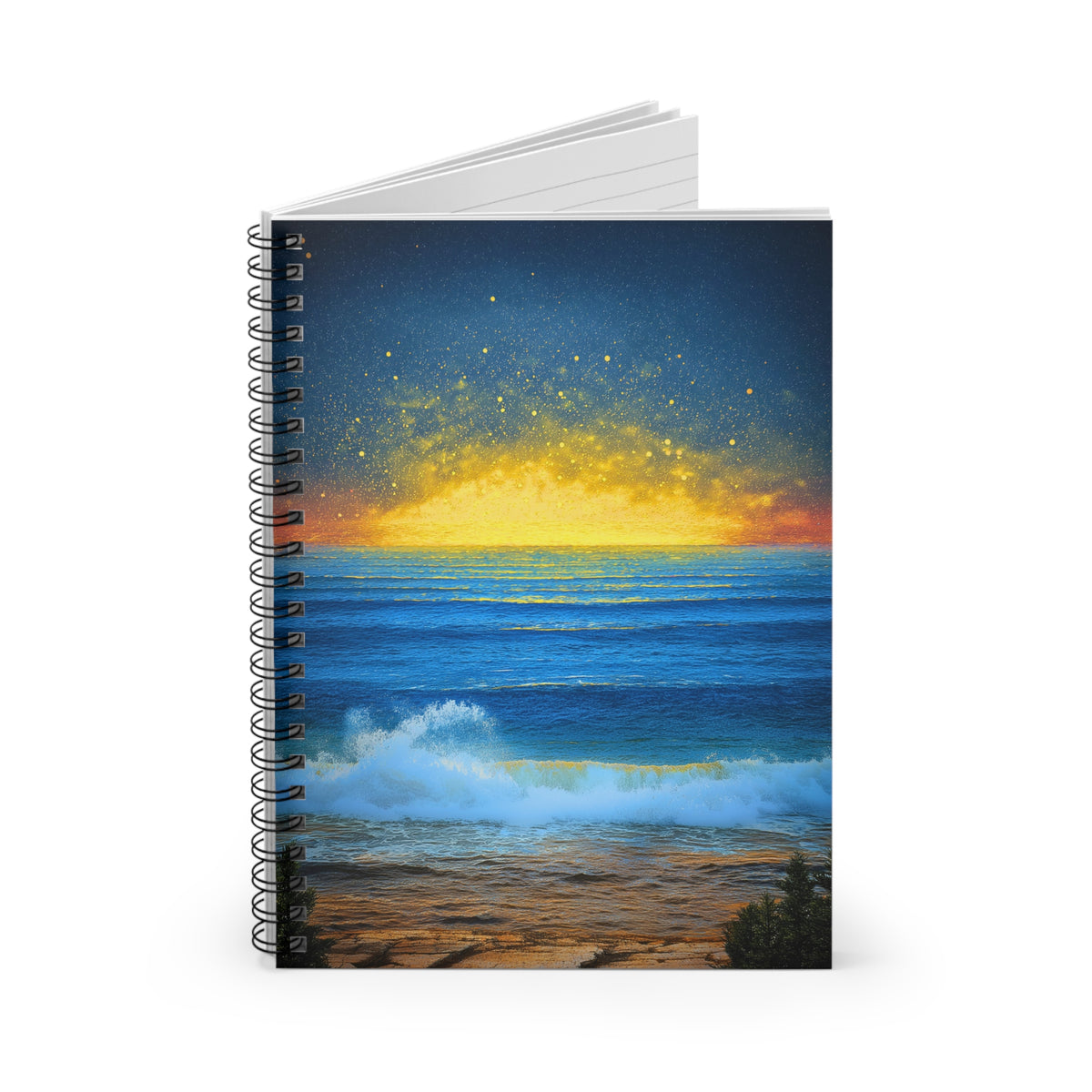 Ocean Dreams Notebook | Coastal Journal | Beach Lover Notebook | Spiral Bound Writing Journal | Ocean Sunset Notebook | Gift for Writers