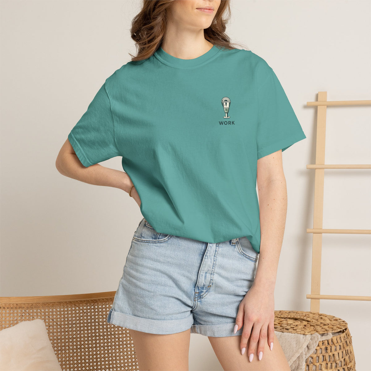 Employee Parking Shirt, Working to Park Funny Office Parking Fee Tee, Front and Back Graphic TShirt