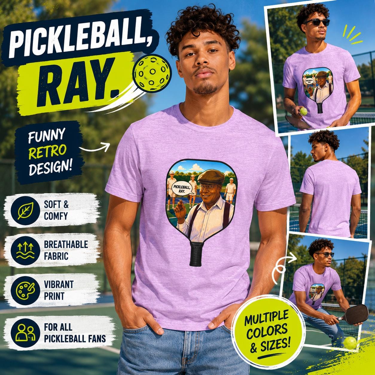 Pickleball, Ray Retro Parody Shirt