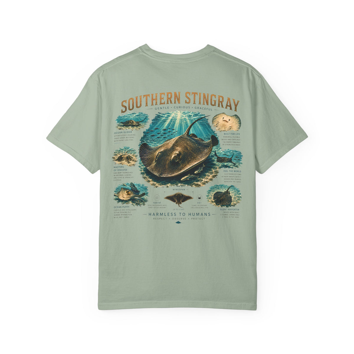 Southern Stingray Shirt | Ocean Puppy Tee | Stingray Lover Gift | Inspired by Cayman Encounters | Marine Life Graphic T-Shirt
