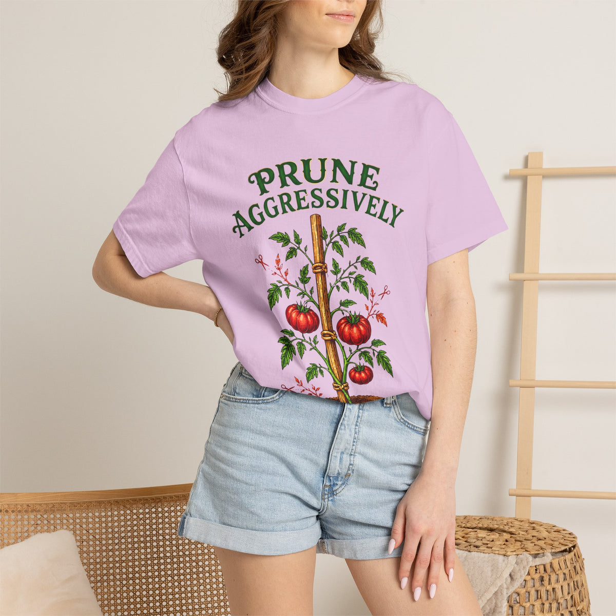 Prune Aggressively, Vintage Tomato Gardener Tee, Heirloom Gardening Shirt, Cottagecore Plant Lover Gift, Botanical Garden Graphic