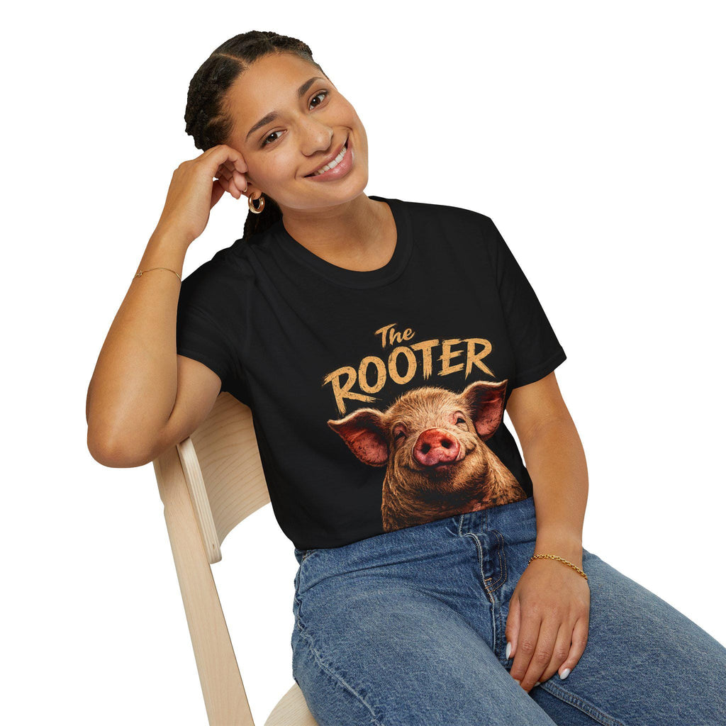 Rooter to Tooter Pig Shirt, Farm Humor Graphic Tee, Animal Pun Apparel