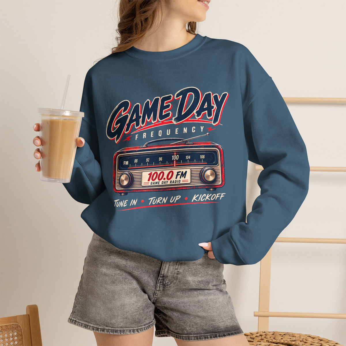 Game Day Sweatshirt, Vintage Football Sweatshirt, Game Day Frequency Shirt, Retro Football Radio Crewneck, Football Season Gift