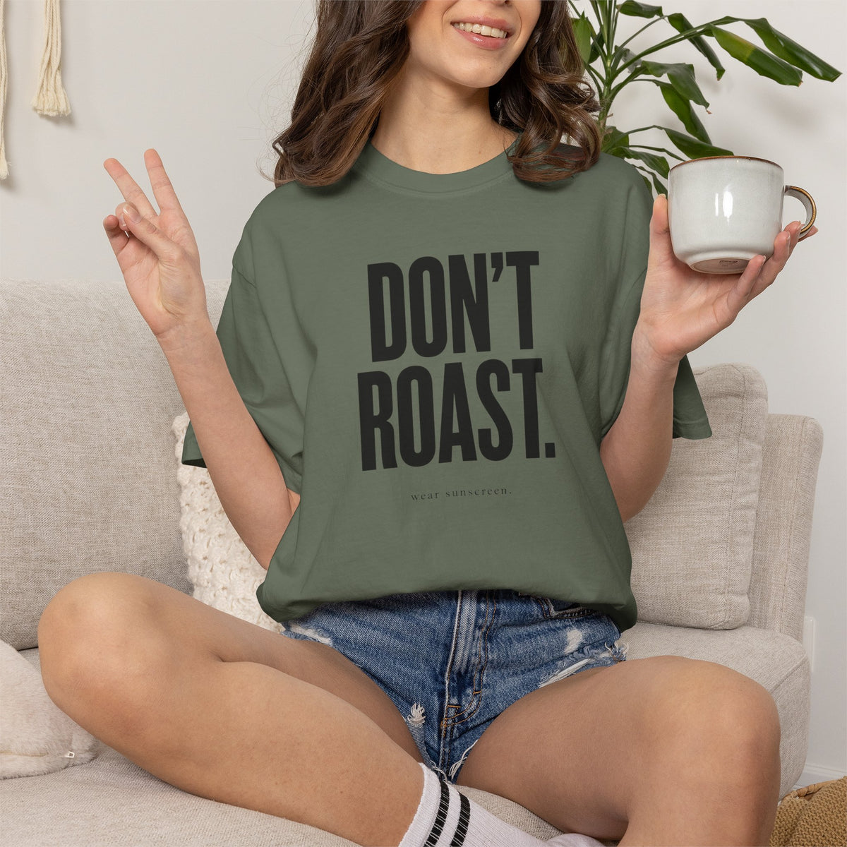 Don't Roast Wear Sunscreen Shirt | Minimalist Summer Graphic Tee | Comfort Colors 1717