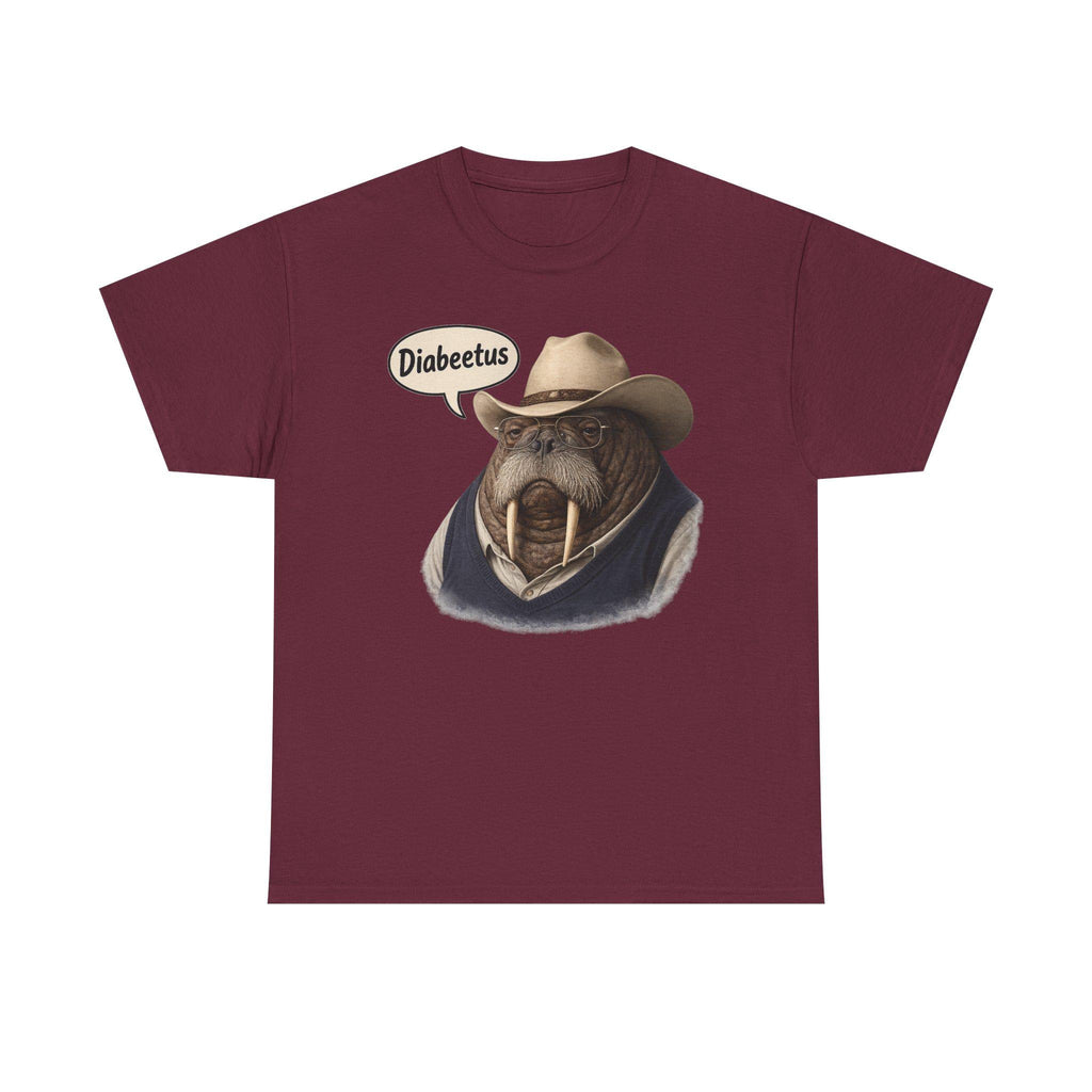 Funny Walrus Cowboy Shirt, Diabetes Humor Western Graphic Tee