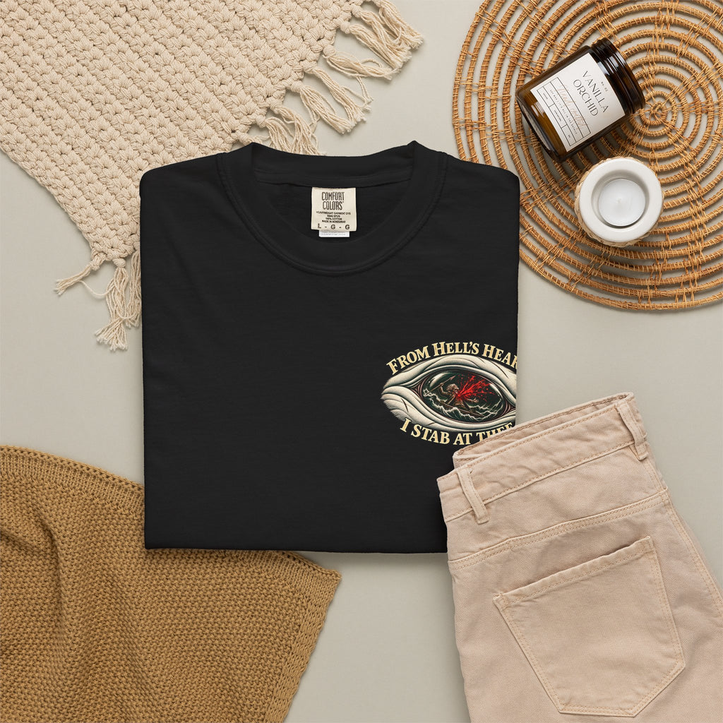Moby Dick Shirt, Comfort Colors Captain Ahab Tee, Herman Melville Literary Gift, Nautical Whale Graphic, Book Lover Front and Back Print