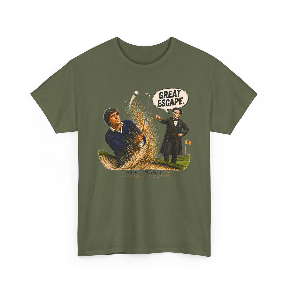Great Escape Golf Shirt | Seve Ballesteros Houdini Golf Tee | Vintage Golf Humor Shirt | Bunker Shot Golf Gift