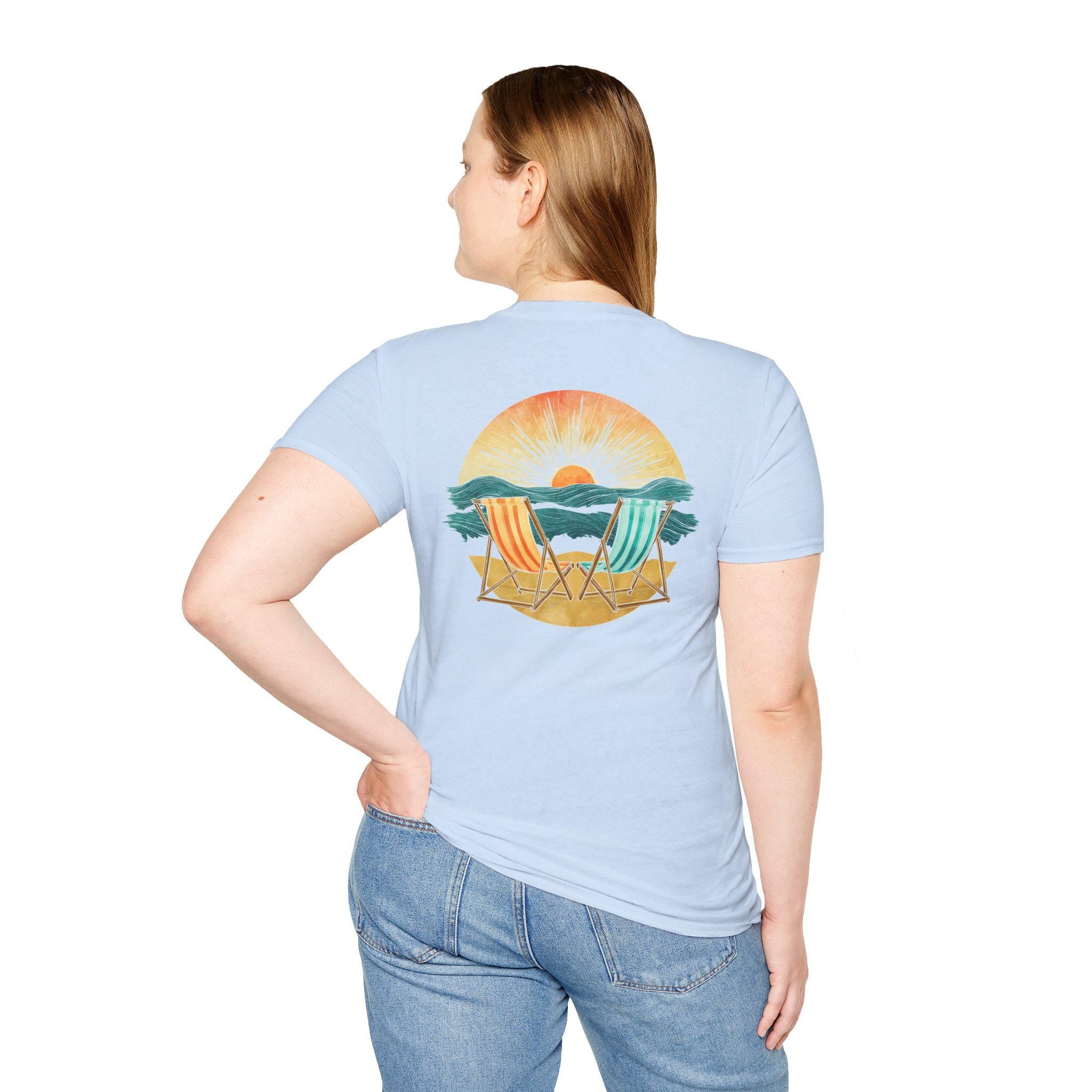 Better Together Beach Couple Shirt, Sunset Ocean Waves Tee