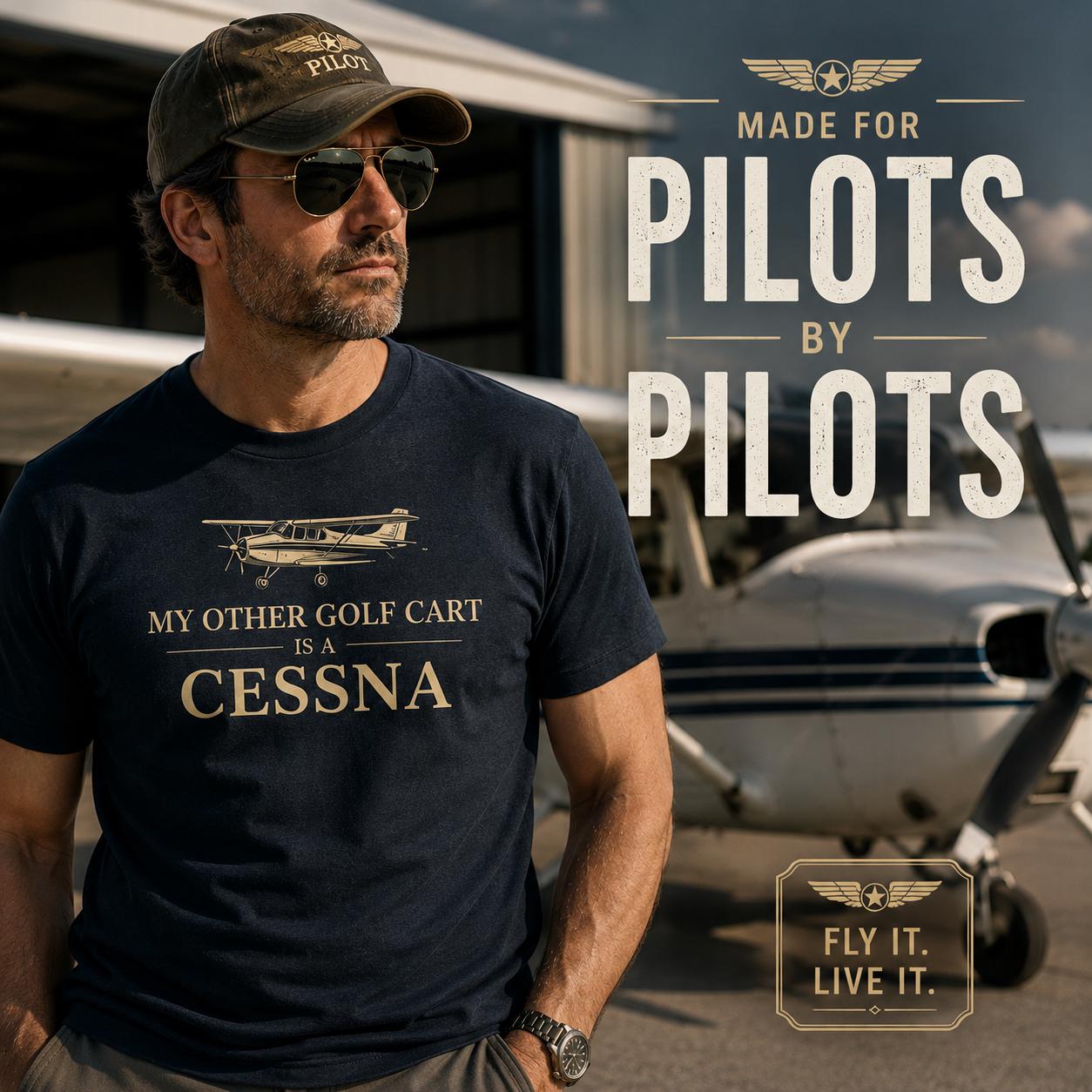 Cessna Pilot Golf Cart Shirt