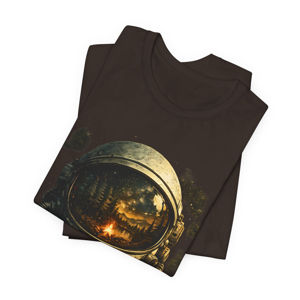 Signal Lost Astronaut Shirt, Camping Space Tee, Nature Escape Graphic, Cosmic Wilderness Stargazing Outdoor Shirt