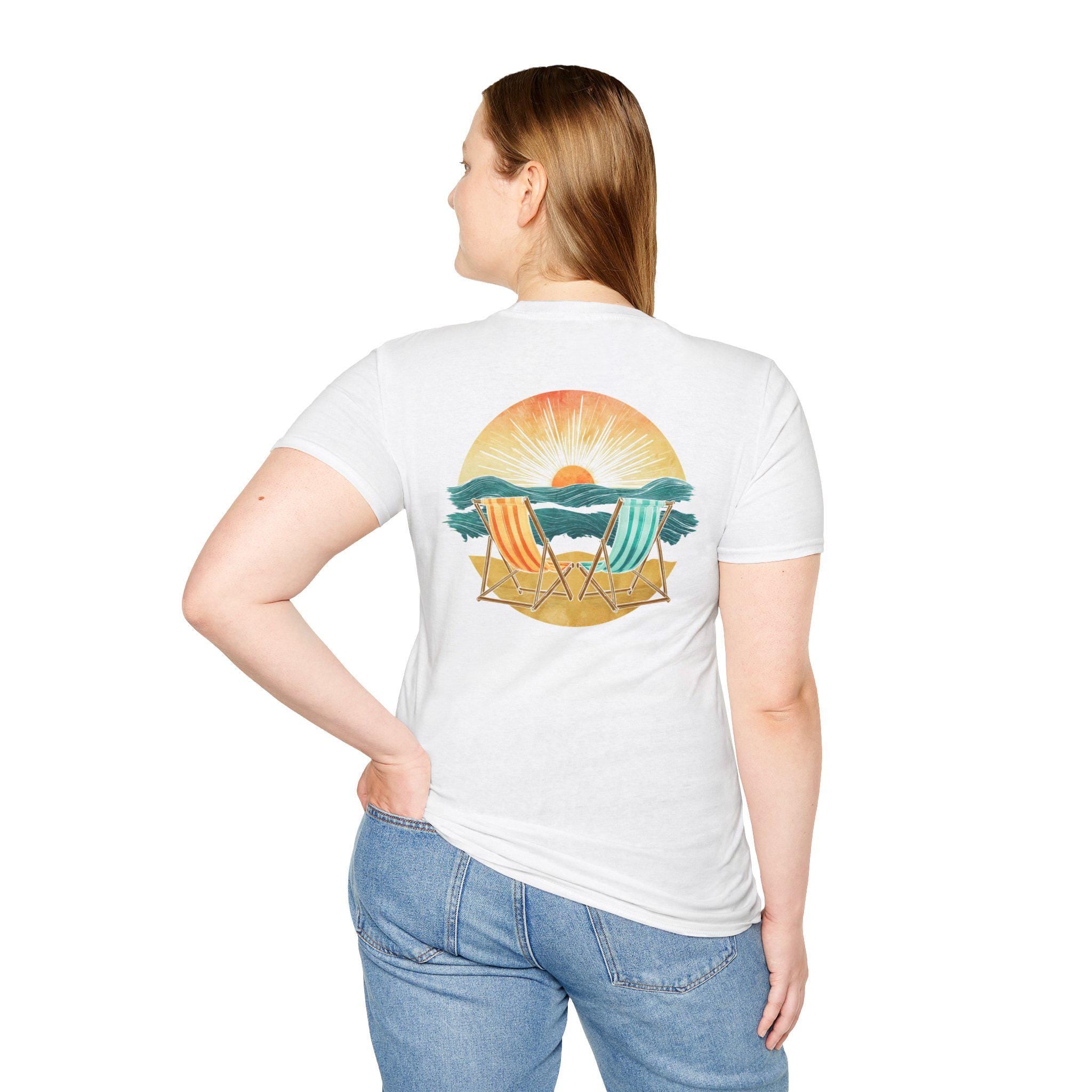 Better Together Beach Couple Shirt, Sunset Ocean Waves Tee