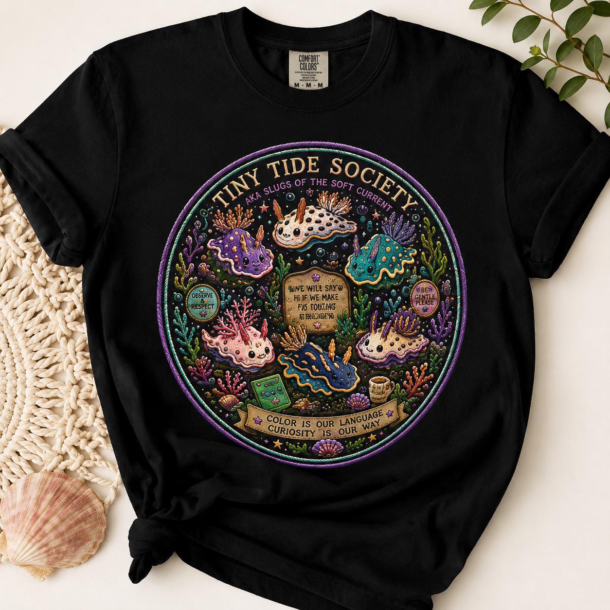 Tiny Tide Society Nudibranch Shirt, Comfort Colors Sea Slug Tee
