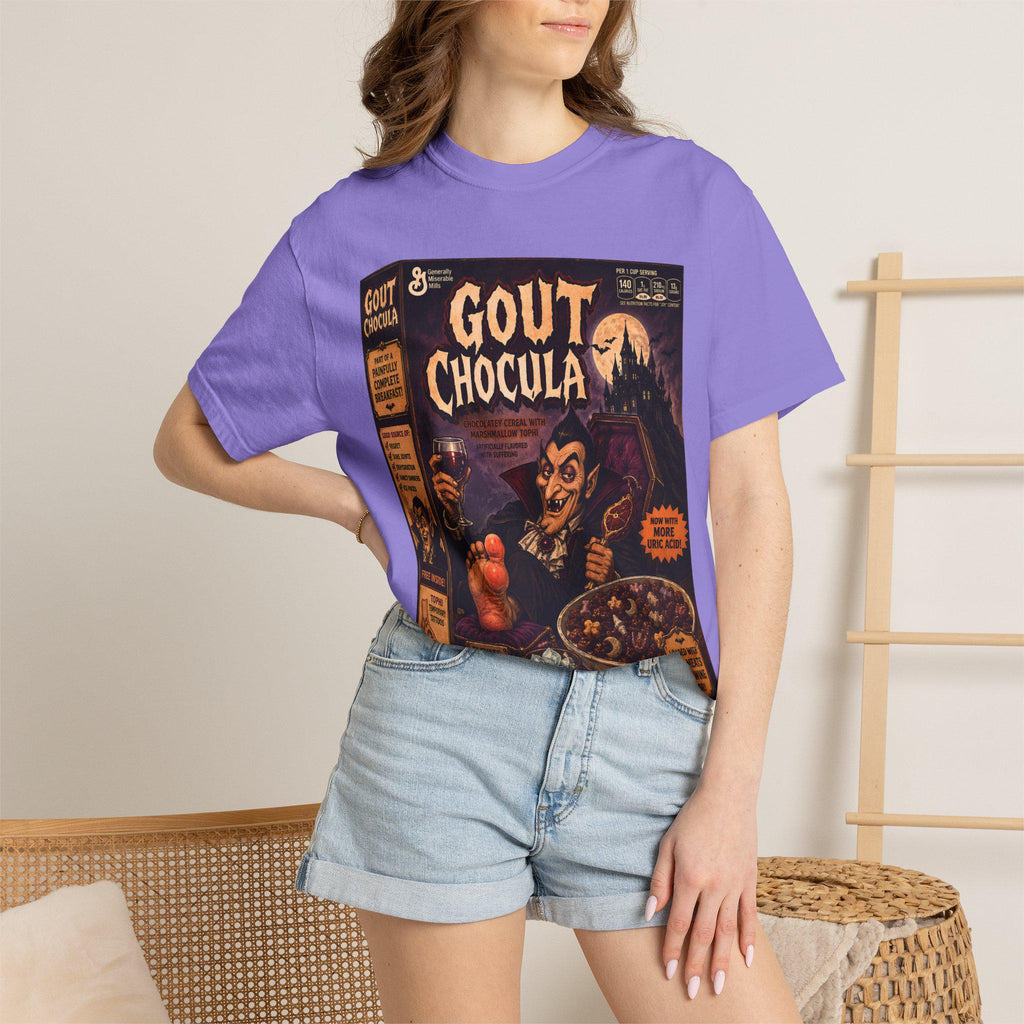 Gout Chocula Cereal Parody Shirt, Gothic Halloween Graphic Tee
