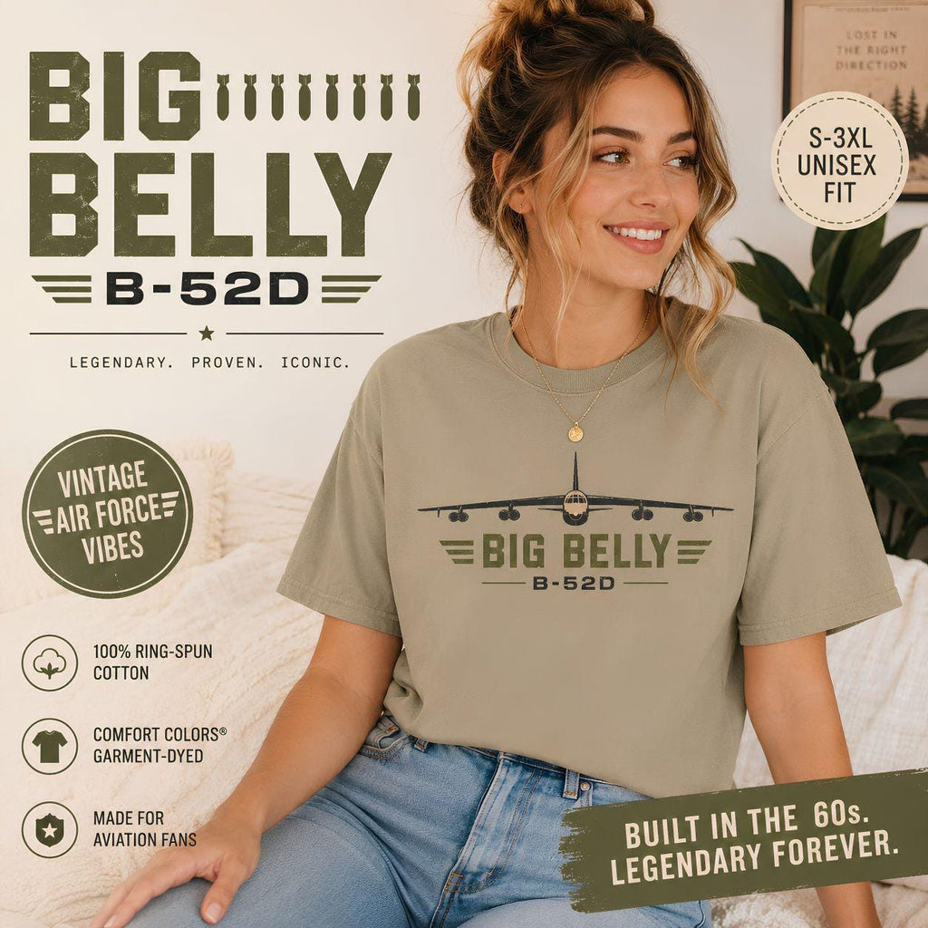 Big Belly B-52 Bomber T-shirt | Military Aircraft Graphic
