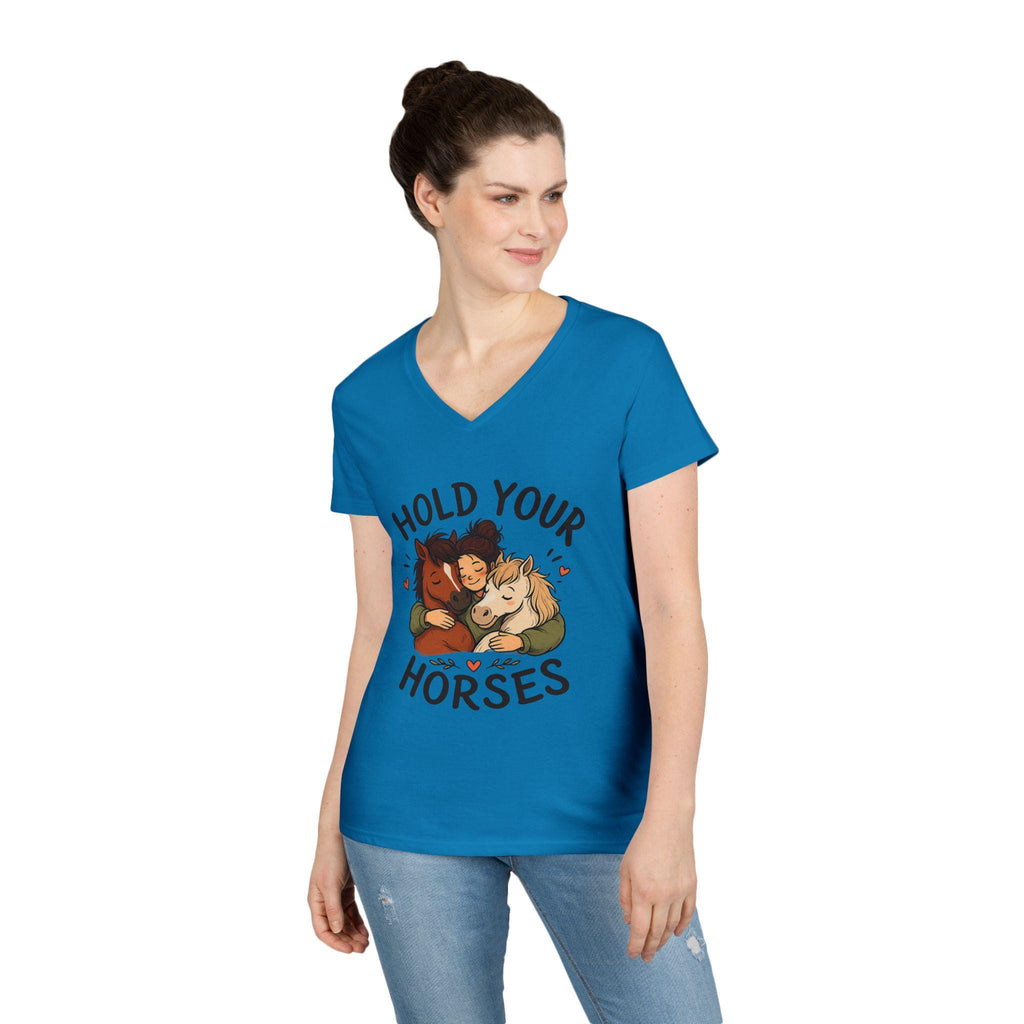 Hold Your Horses Shirt, Cozy Horse Lover Tee, Equestrian Illustration Gift