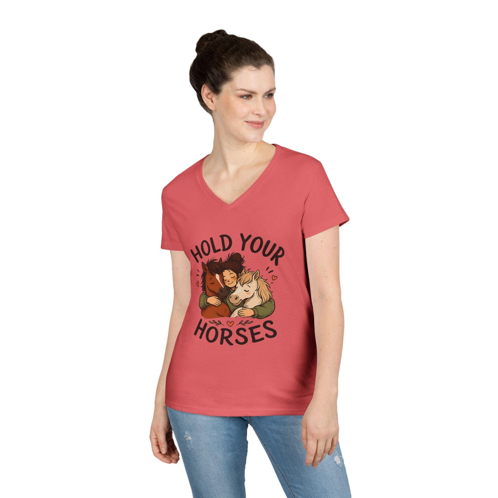Hold Your Horses Shirt, Cozy Horse Lover Tee, Equestrian Illustration Gift