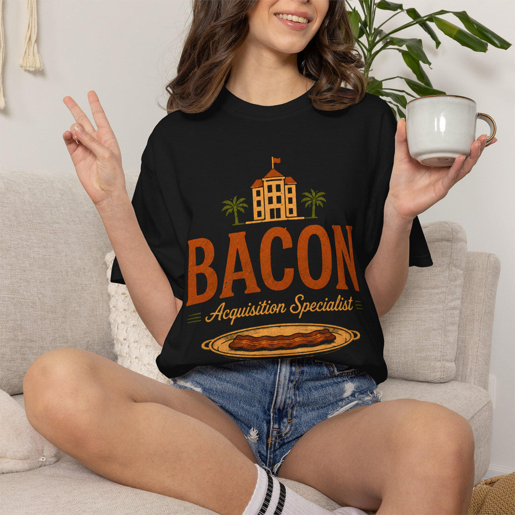 Bacon Acquisition Specialist T-Shirt | Retro Breakfast Graphic