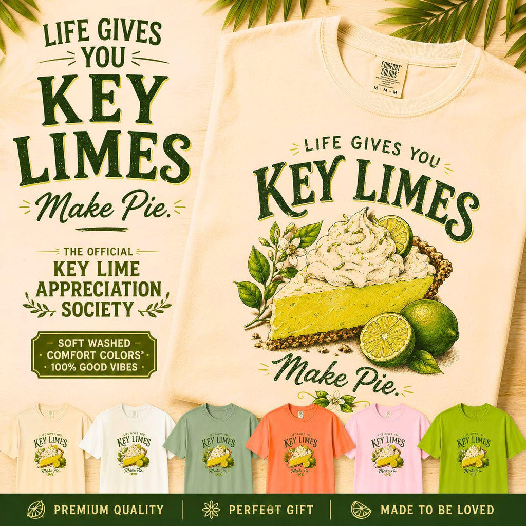Life Gives You Key Limes T-Shirt | Key Lime Pie Illustration