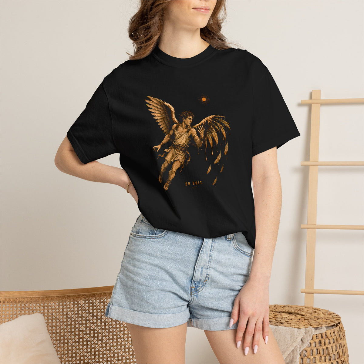 Icarus Shirt | Greek Mythology Tee | Hubris & Ambition Graphic | Literary Humor | Comfort Colors 1717