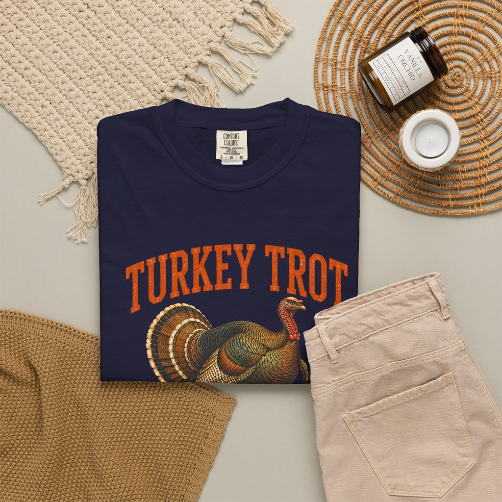 Turkey Trot Vintage Turkey T-Shirt | Thanksgiving Run Graphic Tee