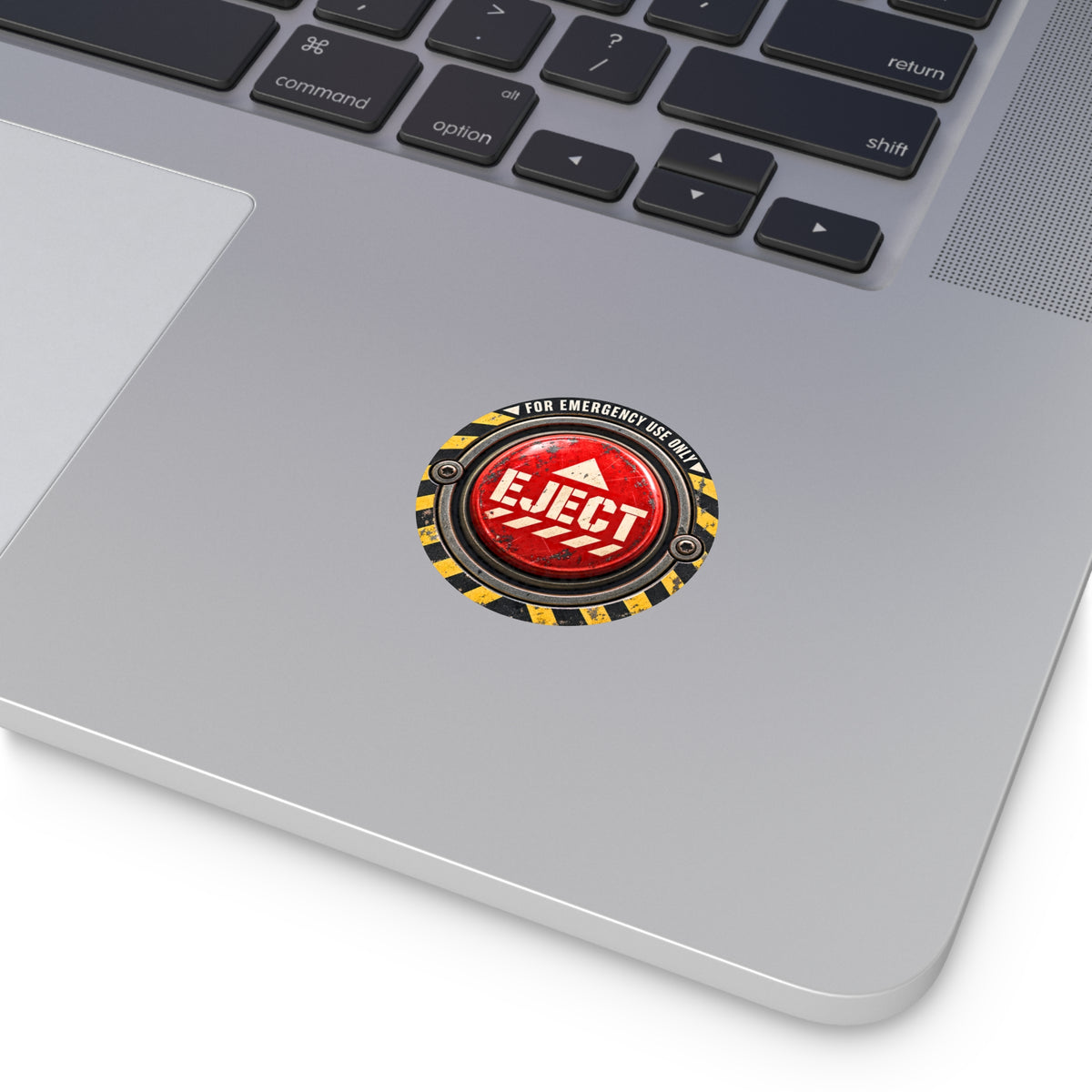 EJECT Button Round Vinyl Sticker | Emergency Use Only, Industrial Warning
