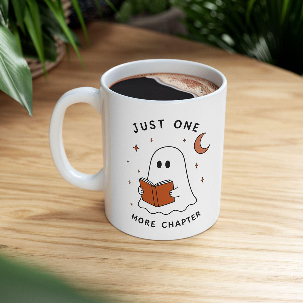 Ghost Reading Mug | Cozy Autumn Book Lover Ceramic Cup