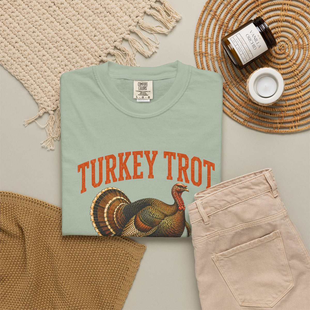 Turkey Trot Vintage Turkey T-Shirt | Thanksgiving Run Graphic Tee