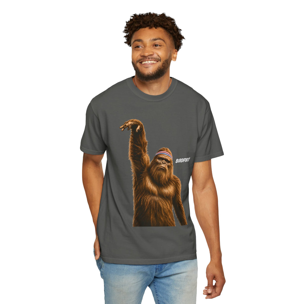 Birdfoot Bigfoot Basketball Shirt, Funny Sasquatch Sports, Vintage Basketball Graphic, Larry Bird Inspired Cryptid T-Shirt, Comfort Colors