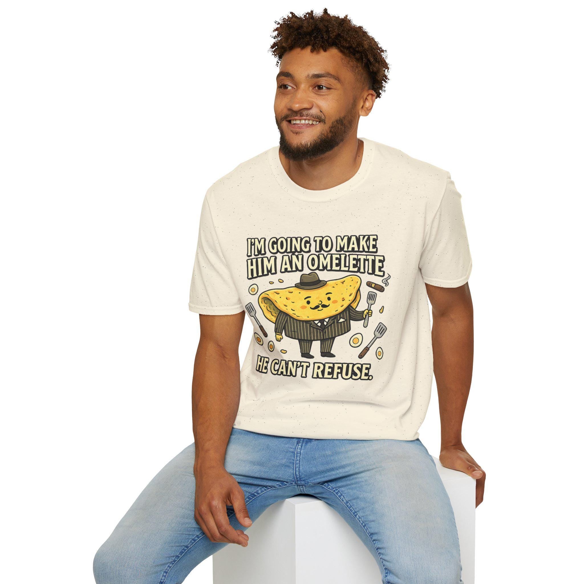 Funny Omelette Mafia Parody Shirt, Italian Food Pun Graphic Tee