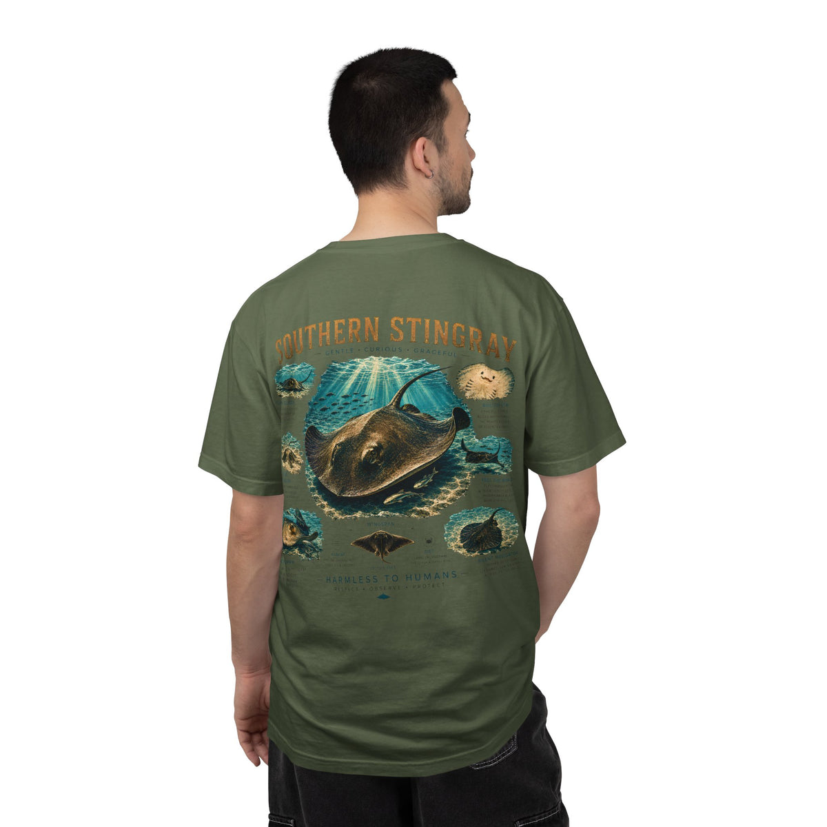 Southern Stingray Shirt | Ocean Puppy Tee | Stingray Lover Gift | Inspired by Cayman Encounters | Marine Life Graphic T-Shirt