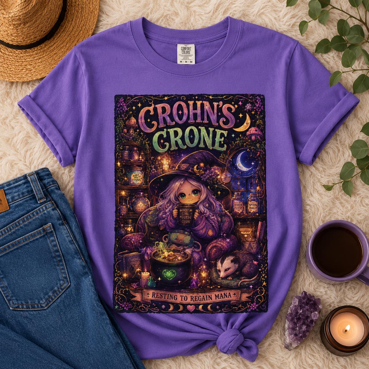 Crohn's Crone Shirt, Resting To Regain Mana