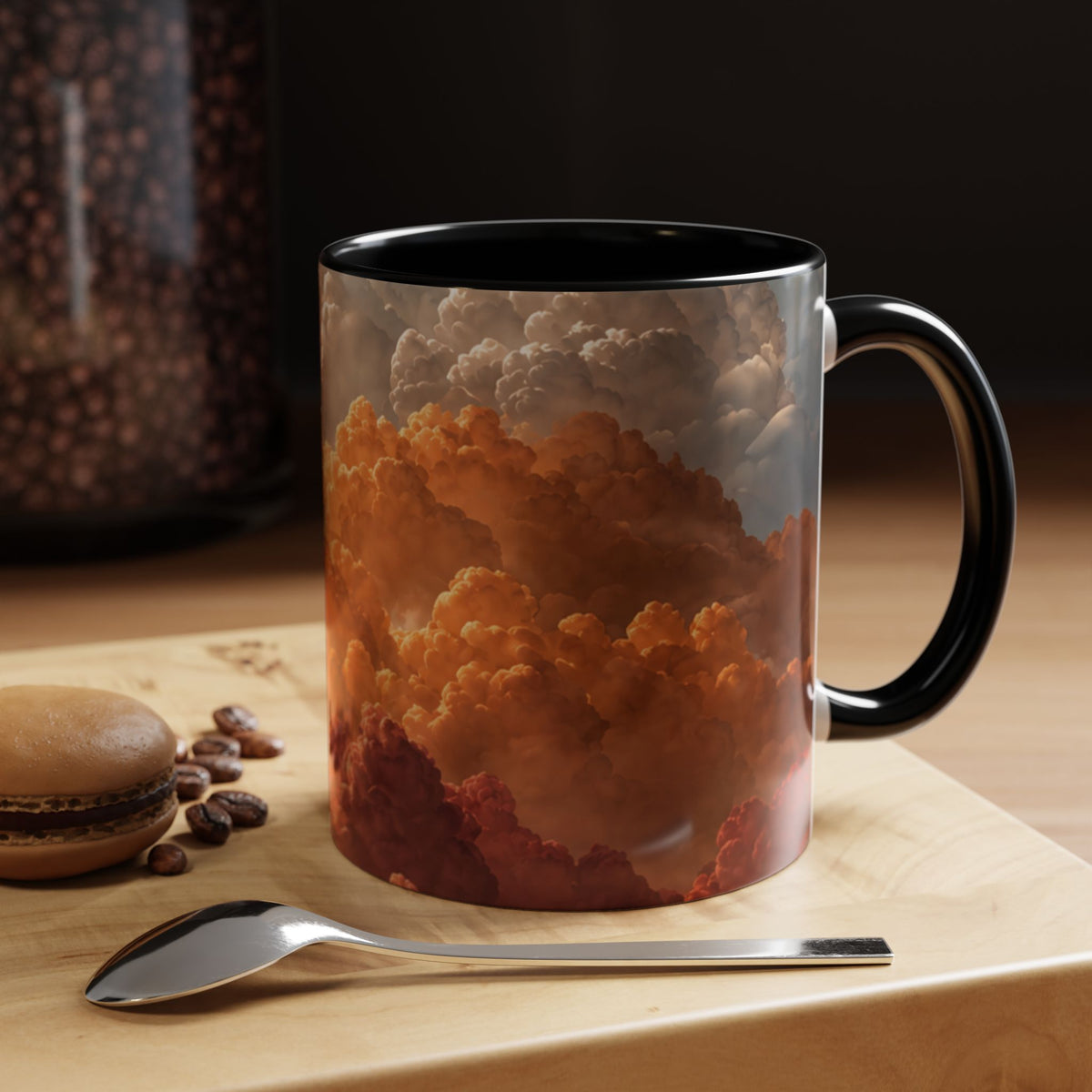 Sunset Clouds Accent Coffee Mug | Cloudscape Ceramic Mug