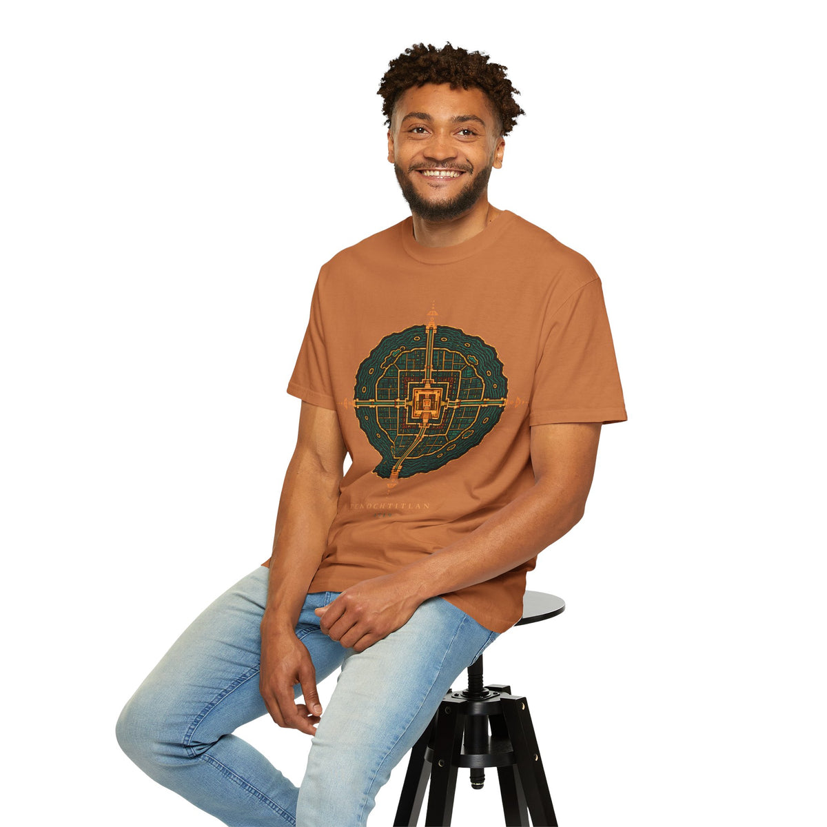 Tenochtitlan 1519 Shirt, Aztec Sacred Geometry Tee, Ancient Mexico Map Shirt, Lake Texcoco Graphic Tee, Anthropology Streetwear