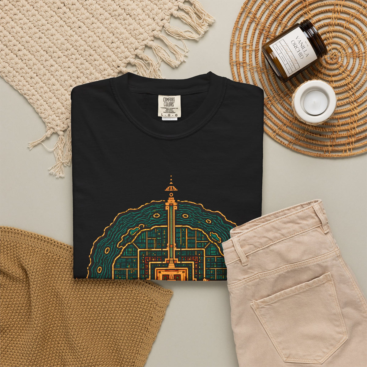 Tenochtitlan 1519 Shirt, Aztec Sacred Geometry Tee, Ancient Mexico Map Shirt, Lake Texcoco Graphic Tee, Anthropology Streetwear