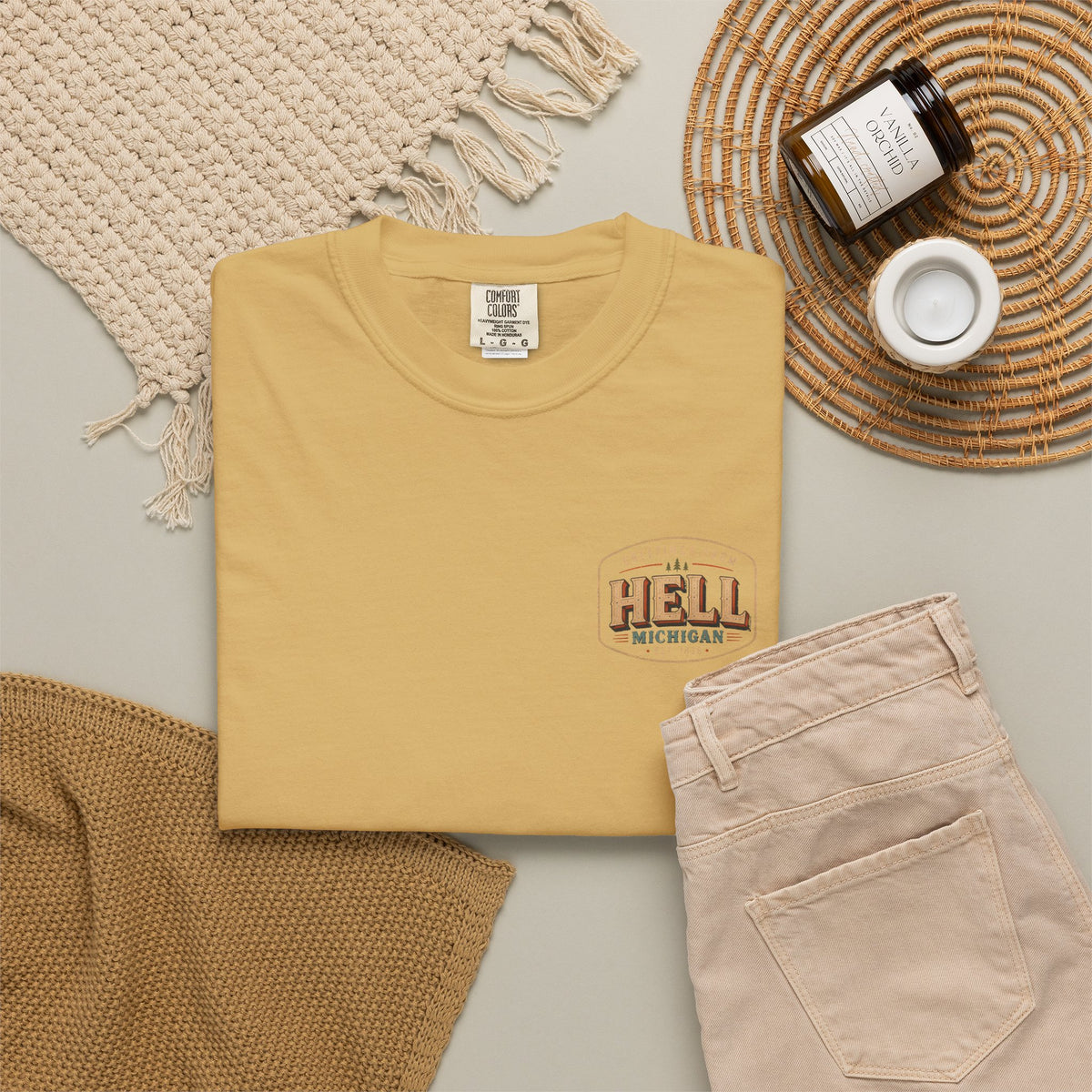 Greetings From Hell Michigan Shirt | Vintage Postcard Tee | It's Cooler Than You'd Expect | Funny Michigan Souvenir Gift
