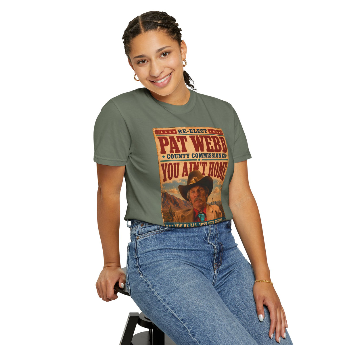 Pat Webb County Commissioner Shirt, You Ain't Home Tee, Casino Movie Inspired Vintage Campaign Poster Shirt, Vegas Western Graphic Tee