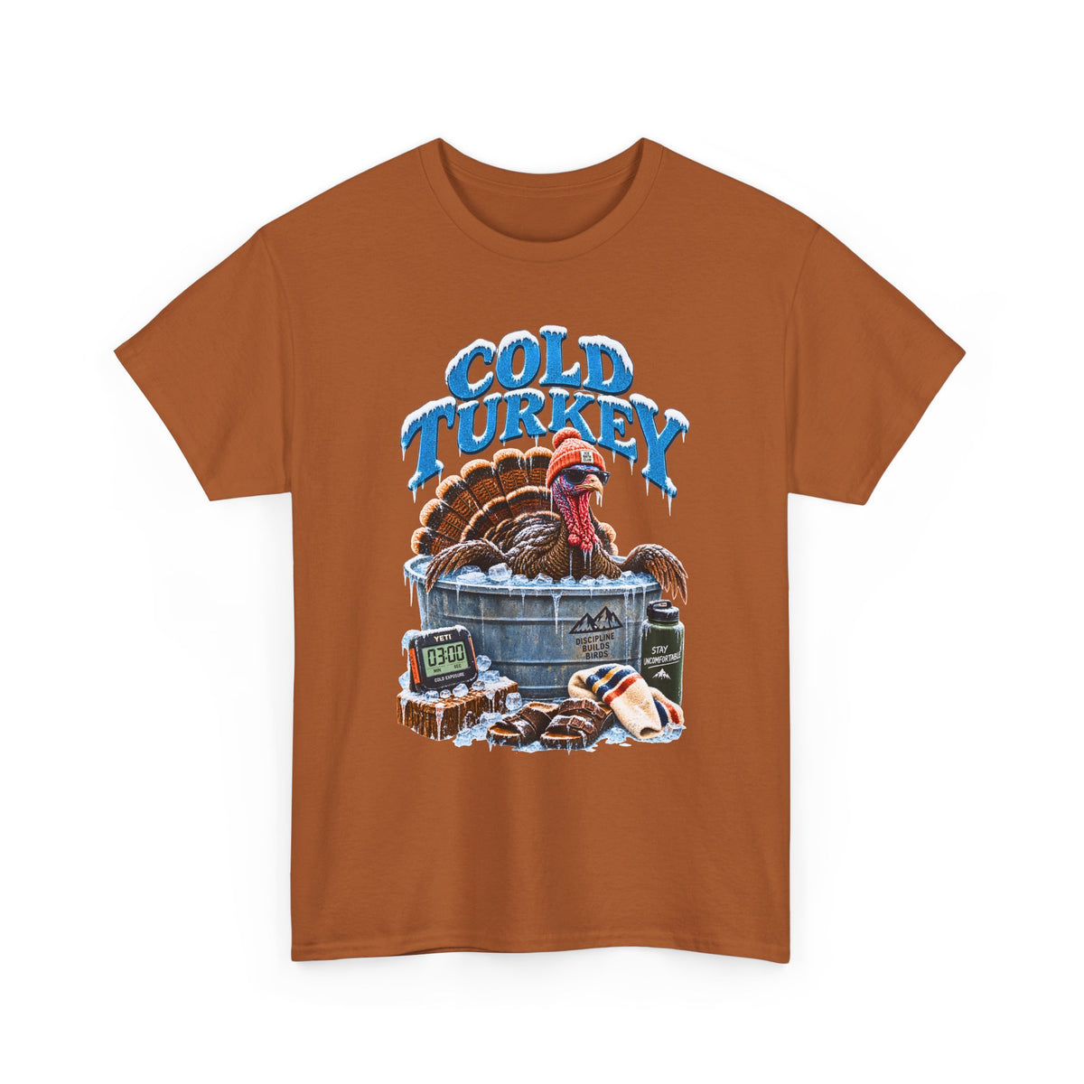 Cold Turkey Shirt, Funny Turkey T-Shirt, Ice Bath Shirt, Cold Plunge Tee, Thanksgiving Humor Gift, Funny Gildan Graphic Tee