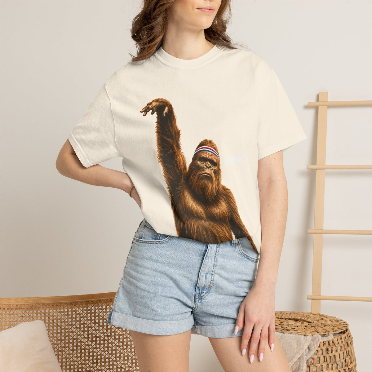 Birdfoot Bigfoot Basketball Shirt, Funny Sasquatch Sports, Vintage Basketball Graphic, Larry Bird Inspired Cryptid T-Shirt, Comfort Colors
