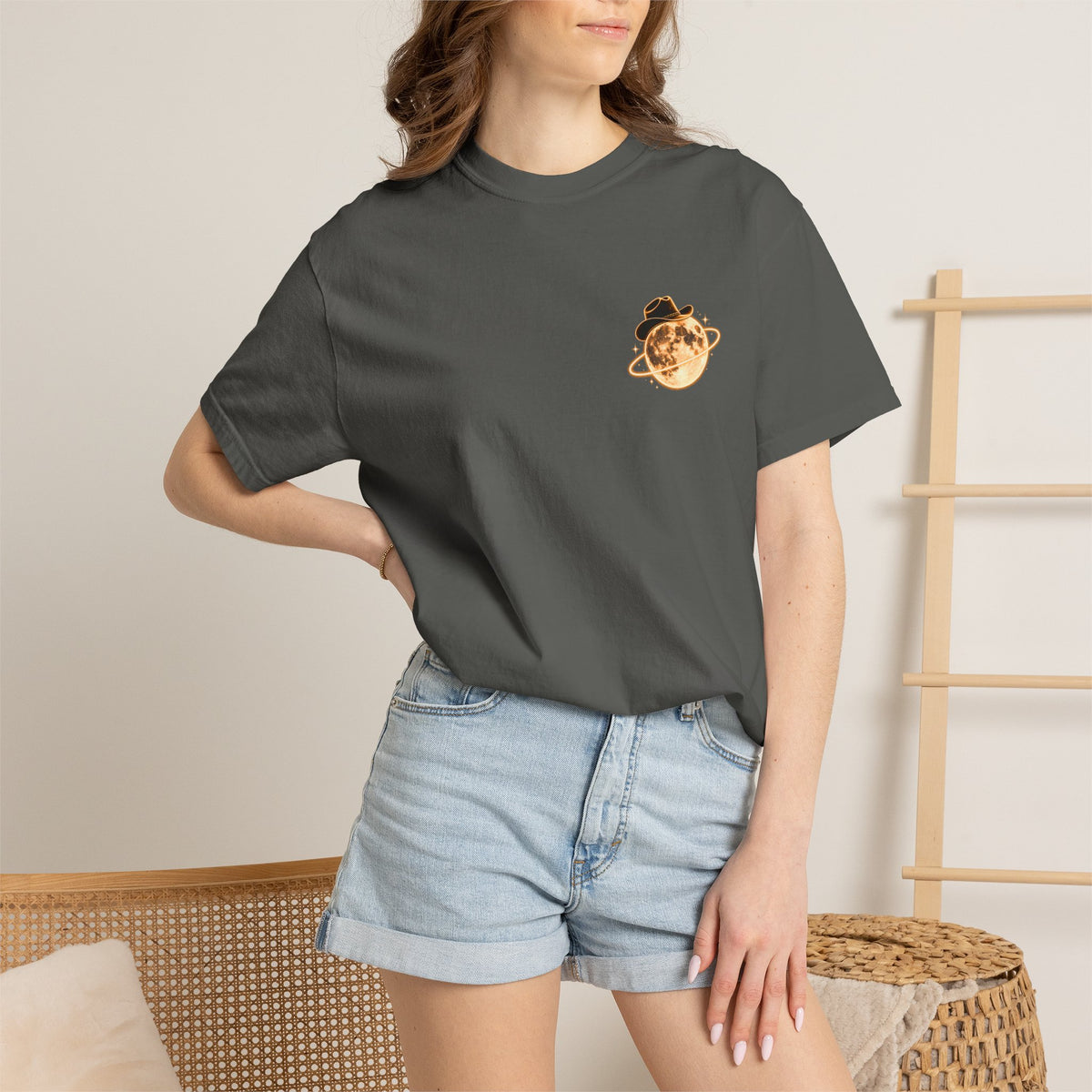 Cowboy Lasso Moon Shirt, Western Horse Tee, Comfort Colors 1717, Celestial Rodeo Graphic T Shirt, Equestrian Gift