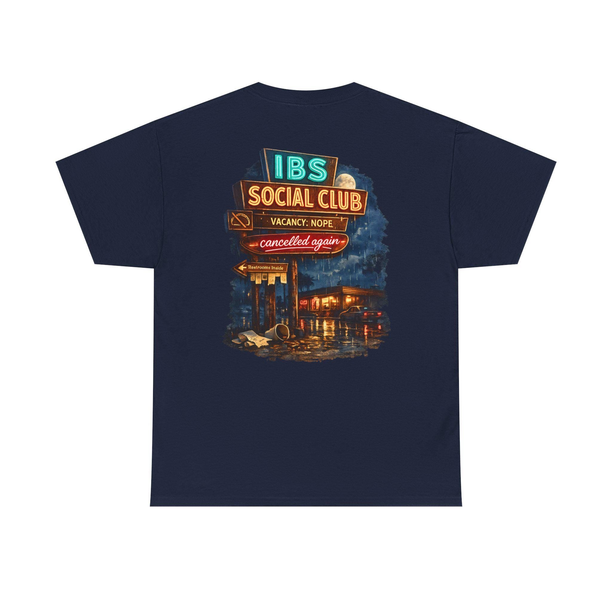IBS Social Club Shirt, Cancelled Again Retro Motel Graphic Tee