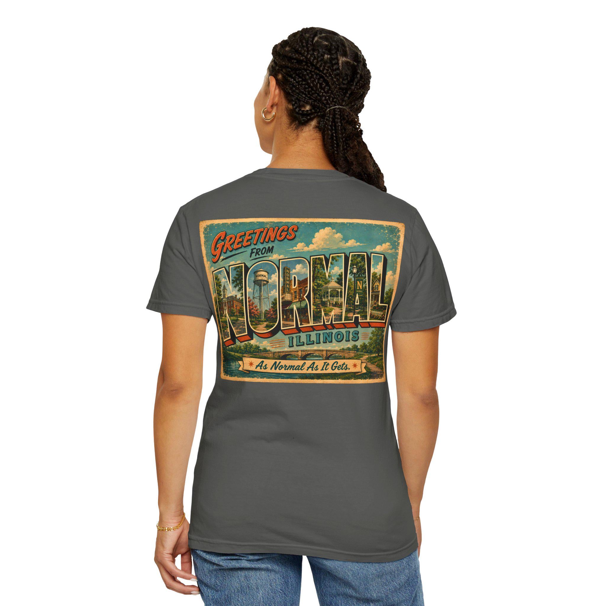 Greetings From Normal Illinois Postcard Shirt | Vintage Travel Tee