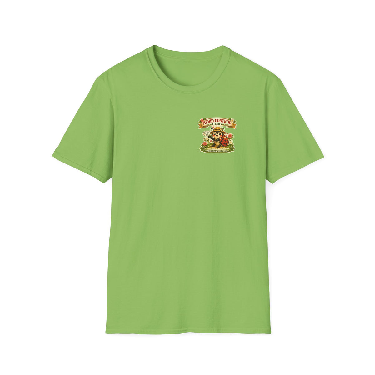 Aphid Control Club Ladybug Garden Graphic Tee, Cottagecore Entomology Apparel, Cute Beneficial Insect Gardener Gift