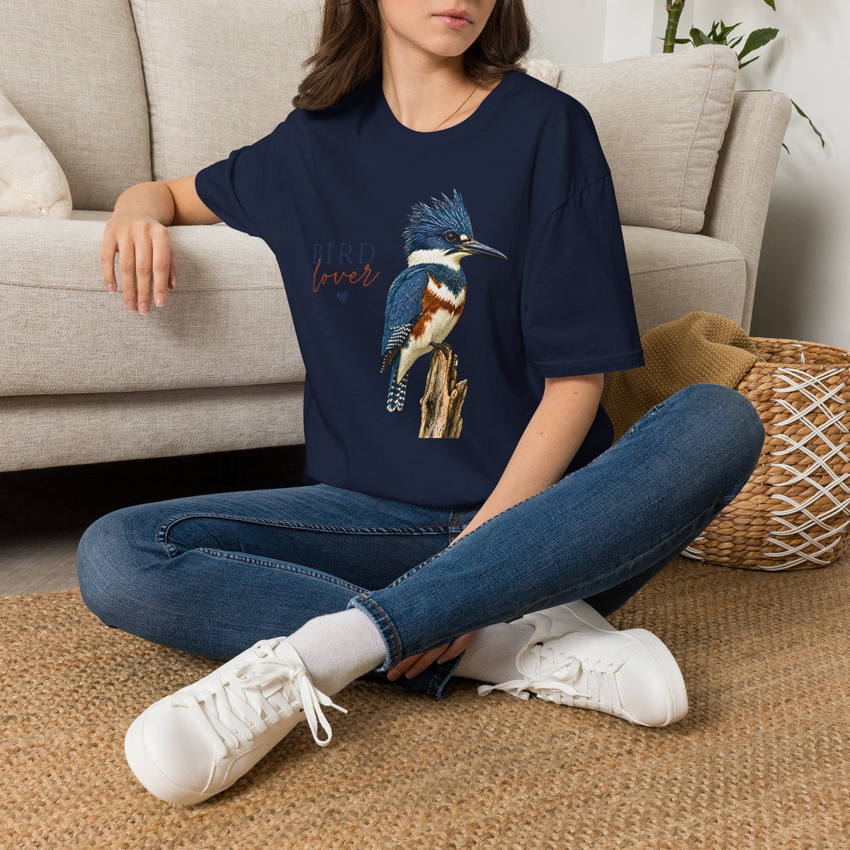 Belted Kingfisher Bird Lover Shirt, Birdwatching Tee, Nature Lover Gift, Gildan Softstyle