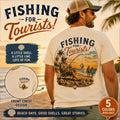 Fishing for Tourists shirt | Vintage Beach Fishing Sunset T-shirt
