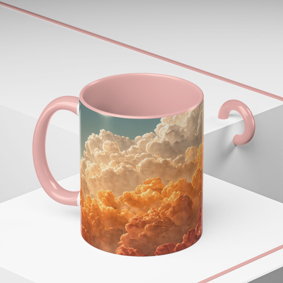 Sunset Clouds Accent Coffee Mug | Cloudscape Ceramic Mug
