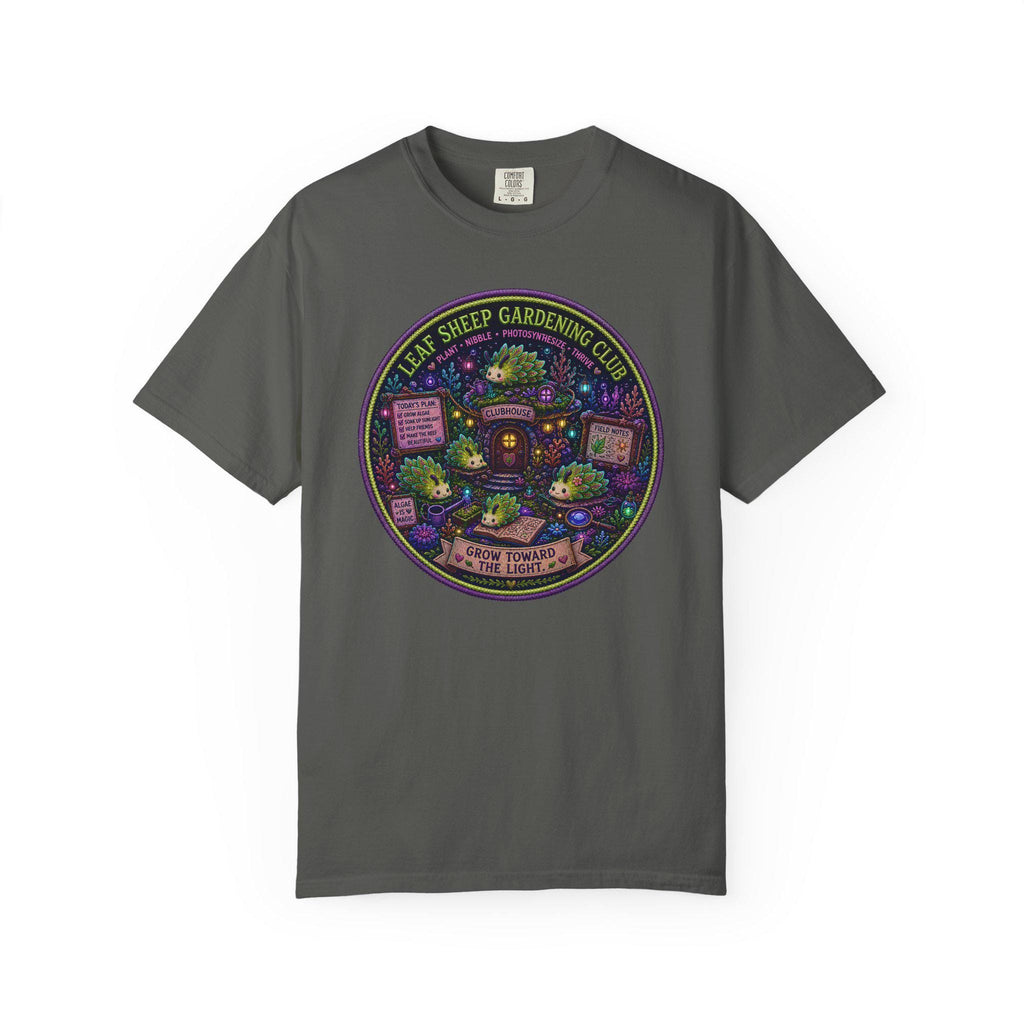 Leaf Sheep Gardening Club T-Shirt | Whimsical Sea Slug Nature Tee, Botanical Graphic Shirt