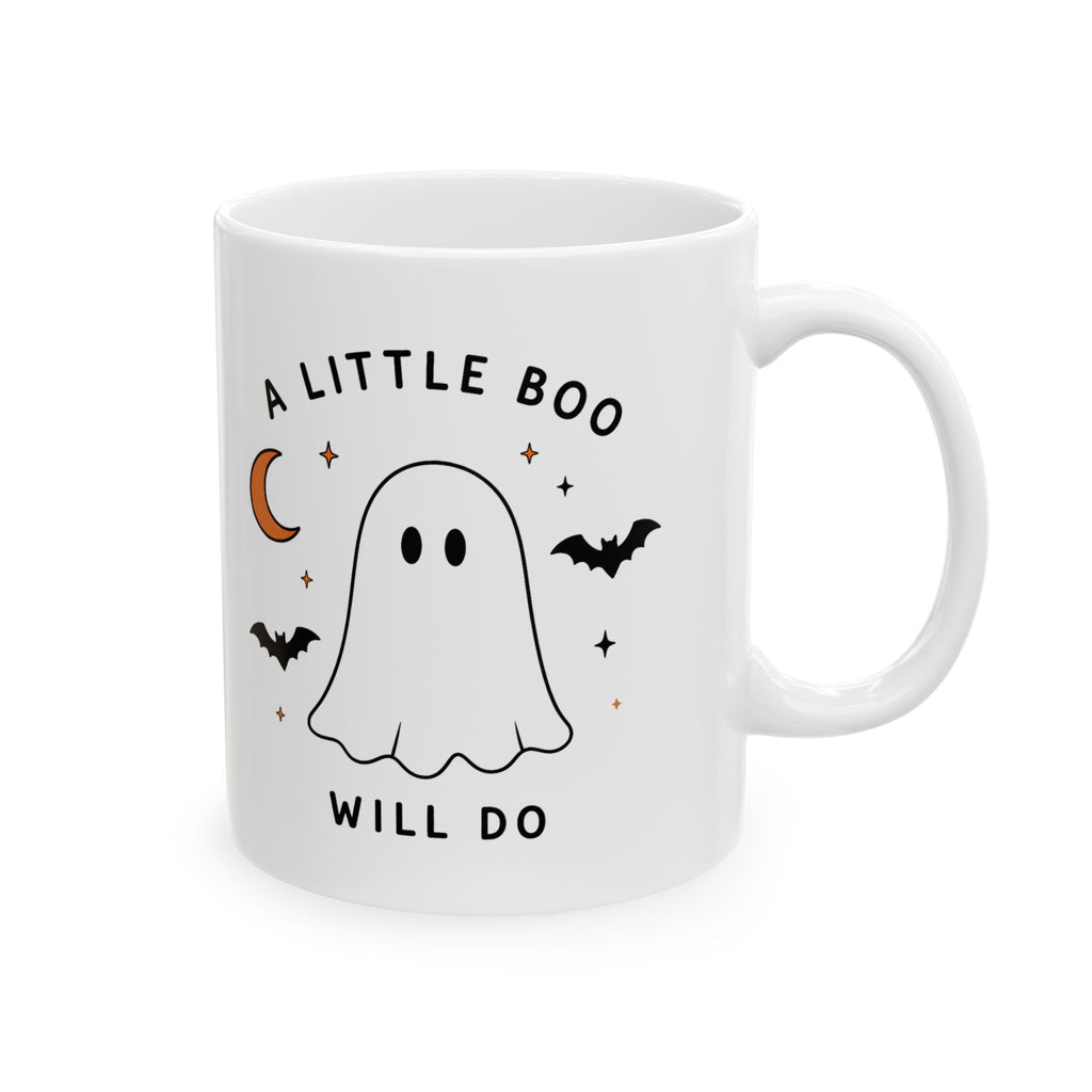 A Little Boo Will Do Mug | Cute Ghost Halloween Ceramic Mug